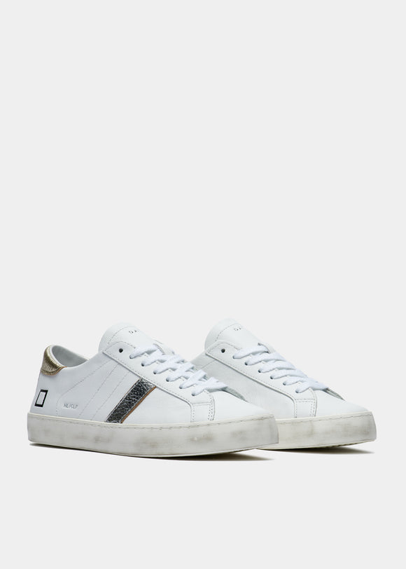 D.A.T.E Hill Low White-Platnium Sneakers