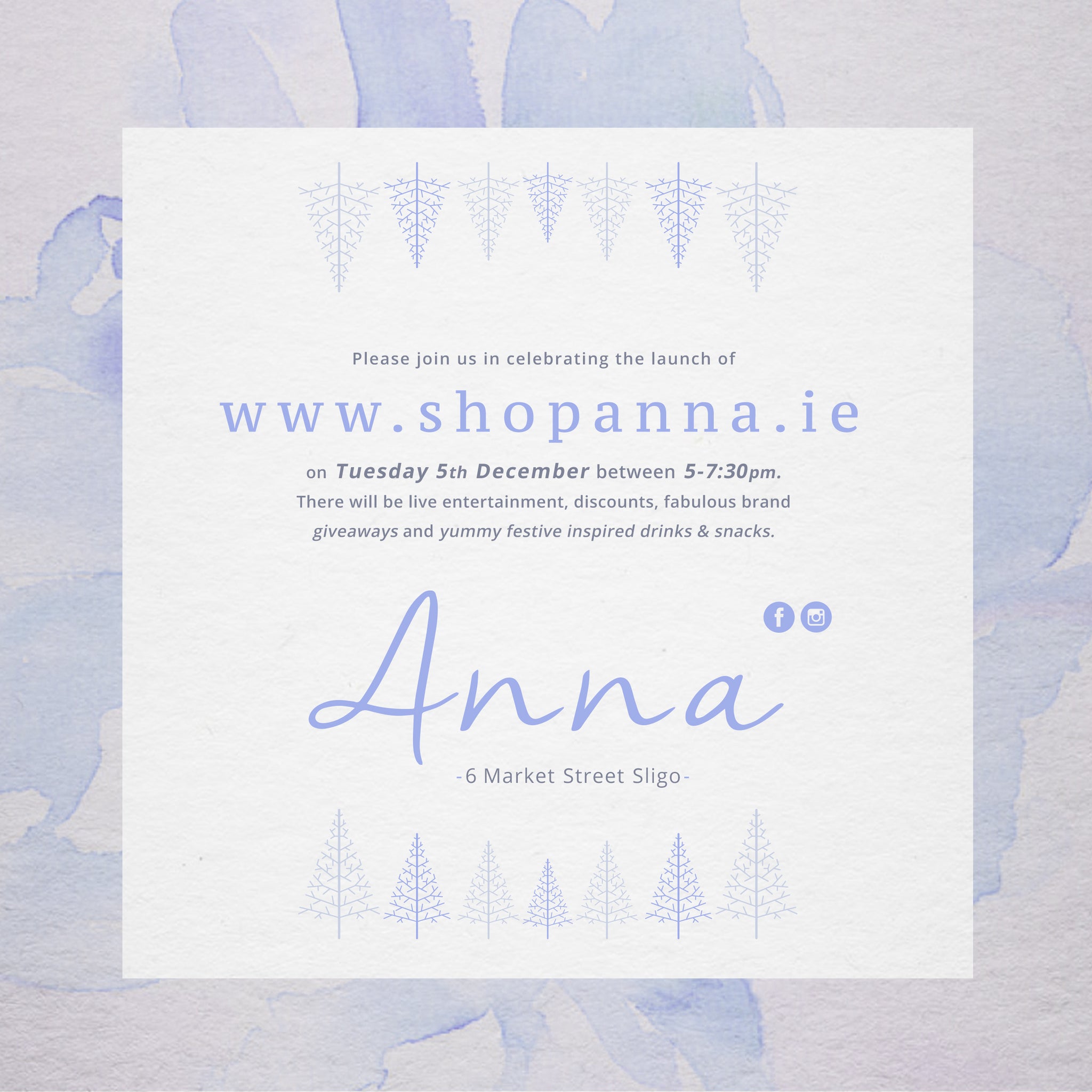 Anna's website festive launch party