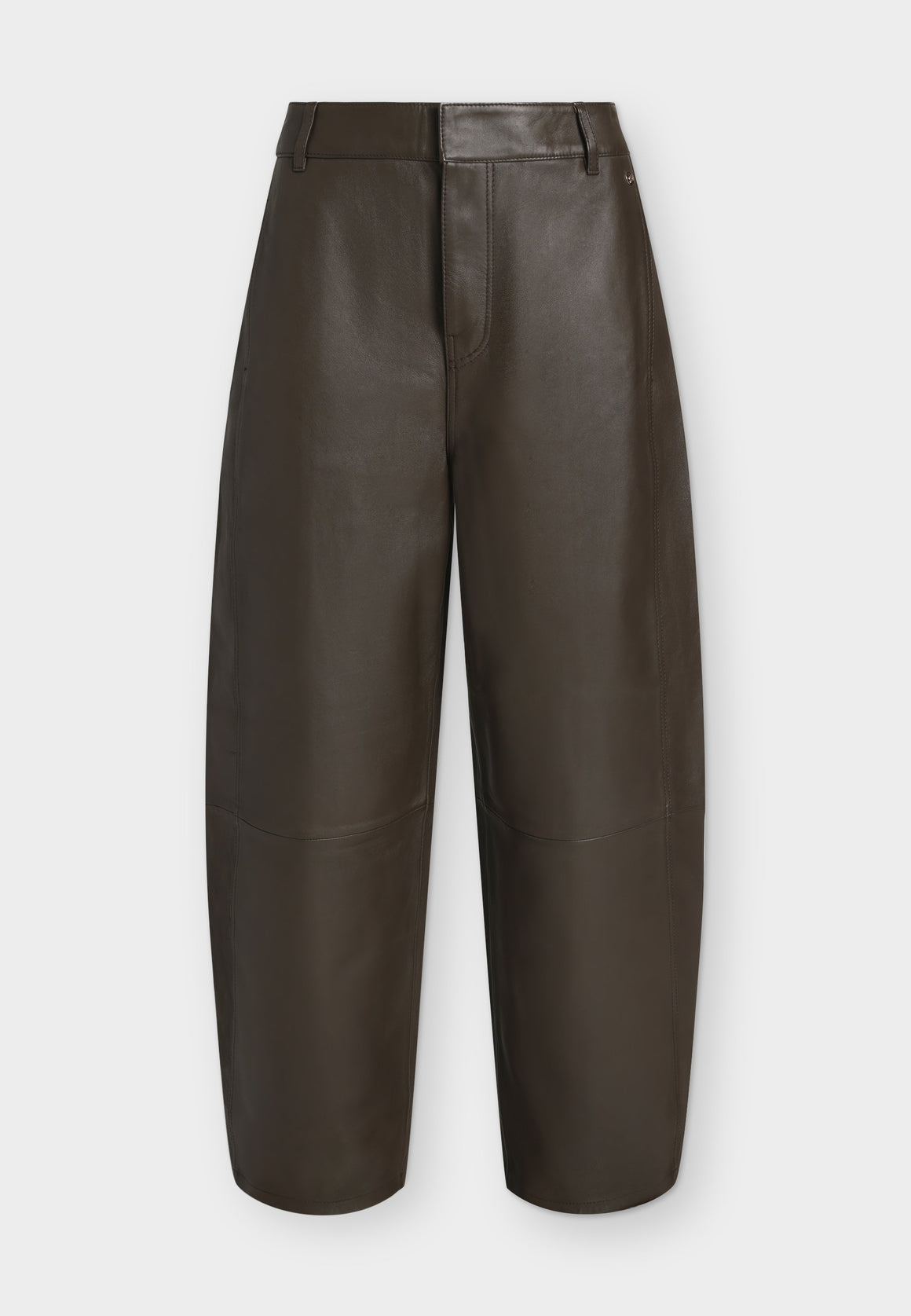 Barrel Leather Pant Black