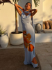 NFD Ice Blue Floral Sophie Dress
