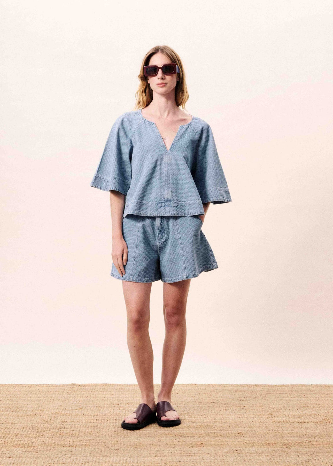 Citrine Denim Blouse