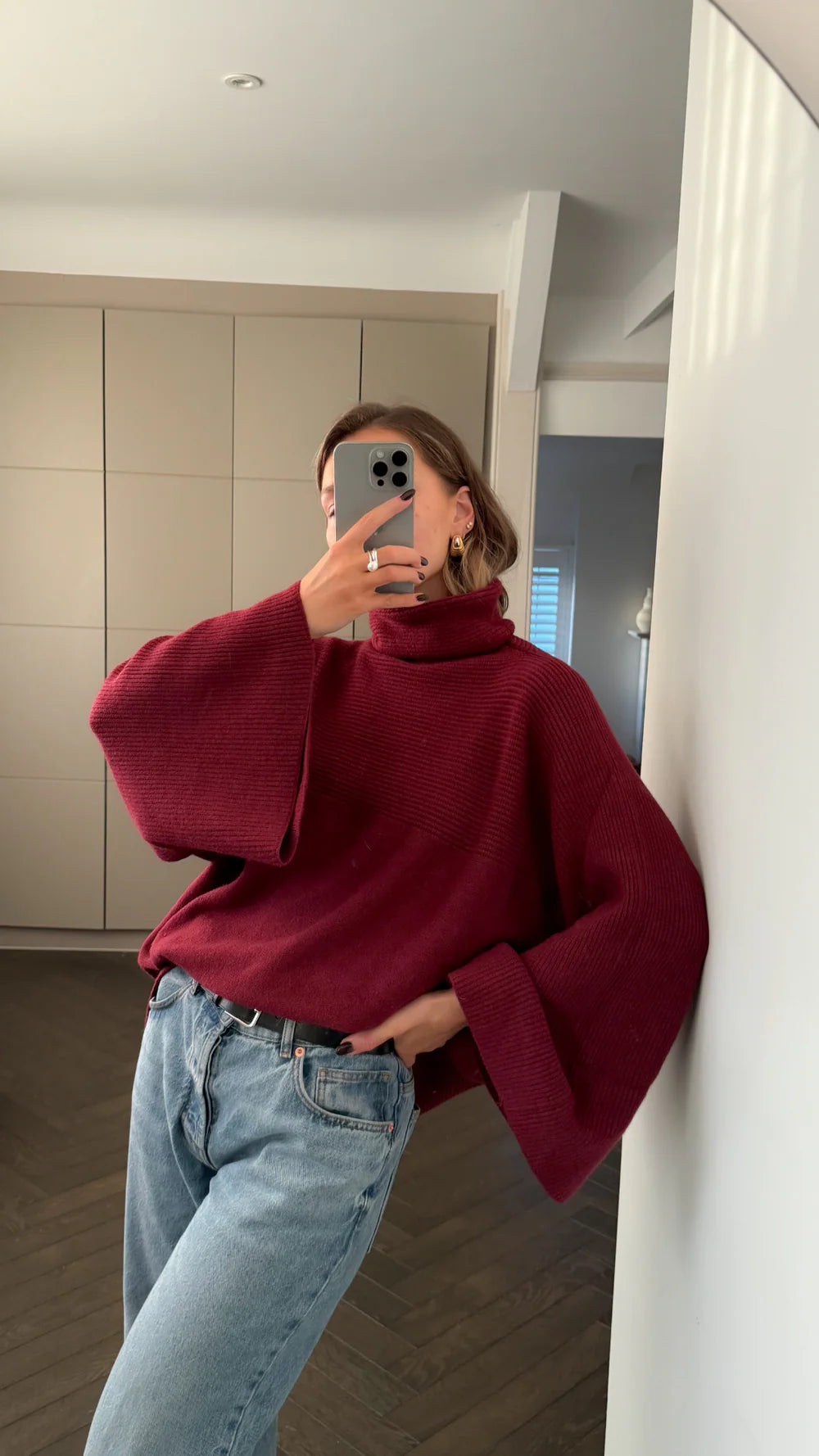 Charli Amelie Sweater Dark Cherry