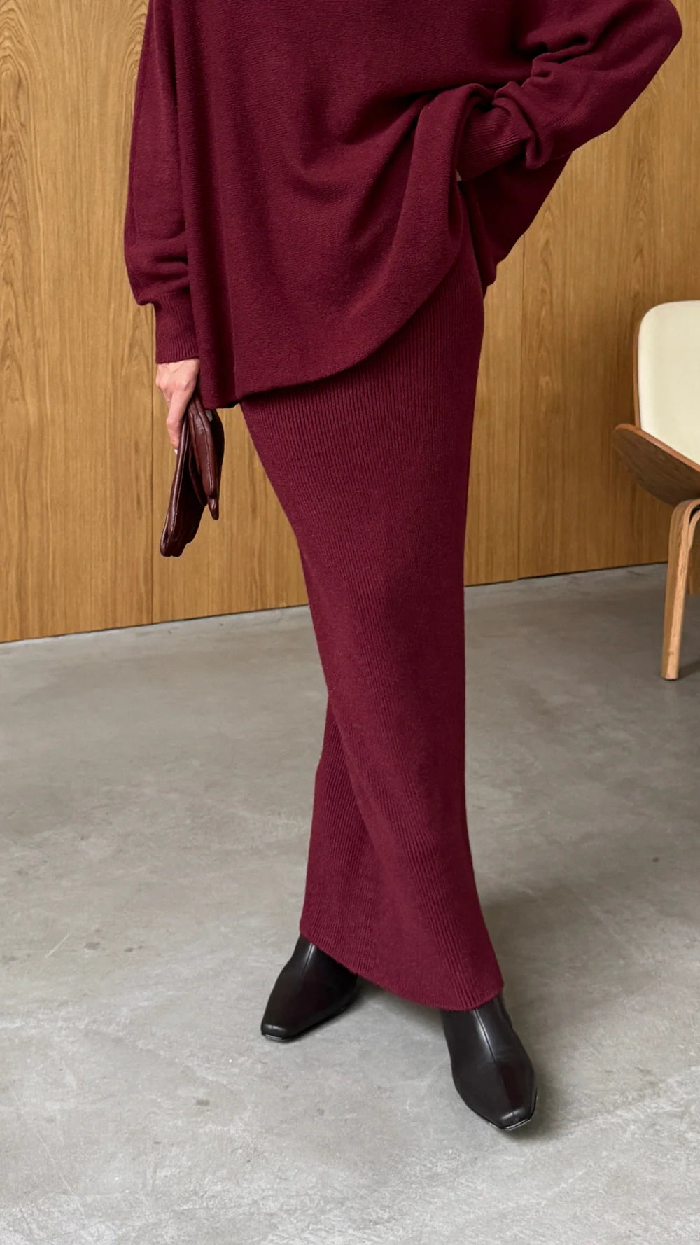 Charli Alma Skirt Dark Cherry