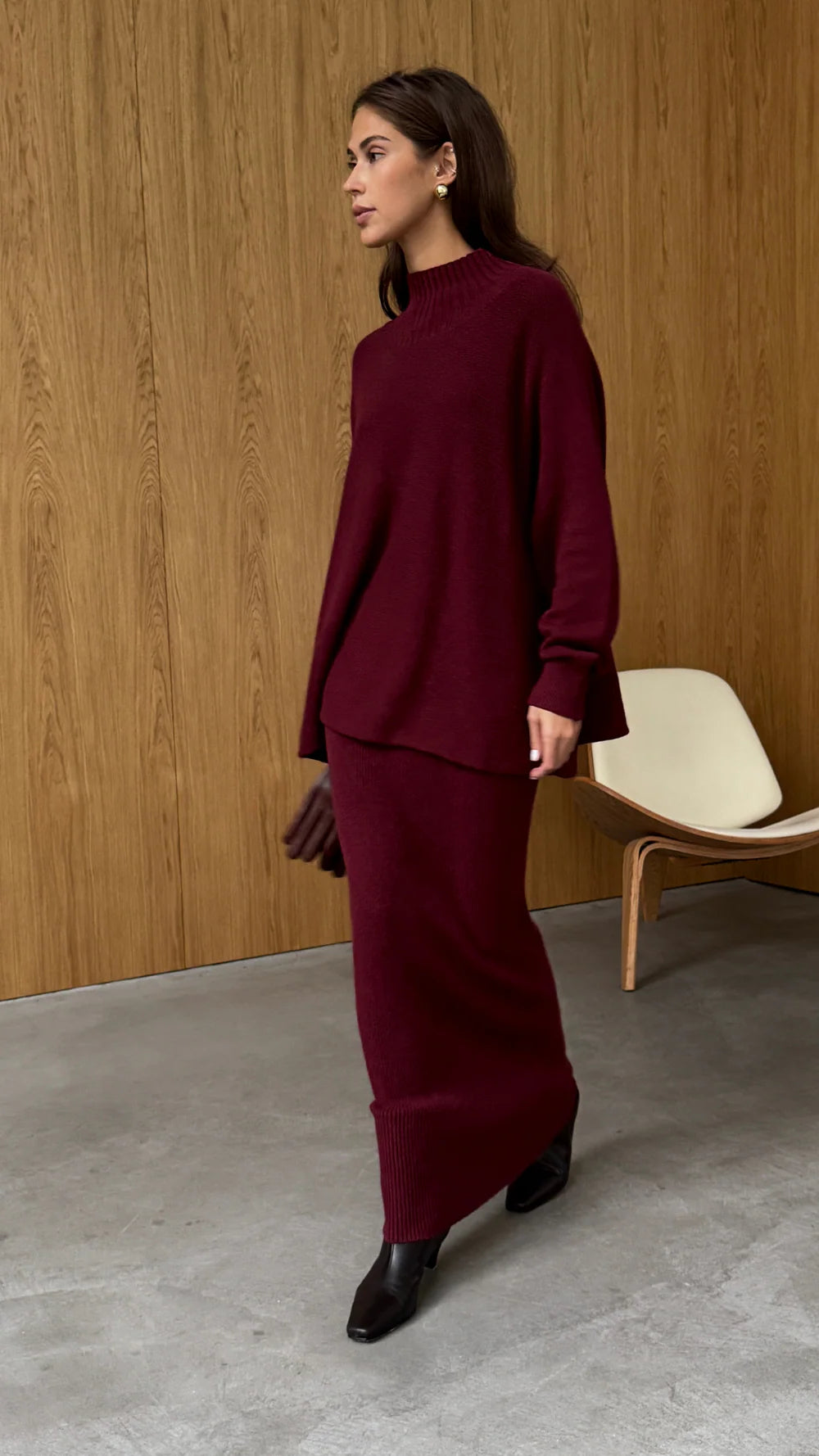 Charli Amelie Sweater Dark Cherry