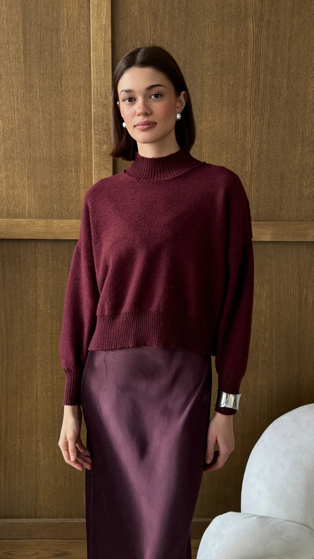 Charli Lottie Sweater Burgundy