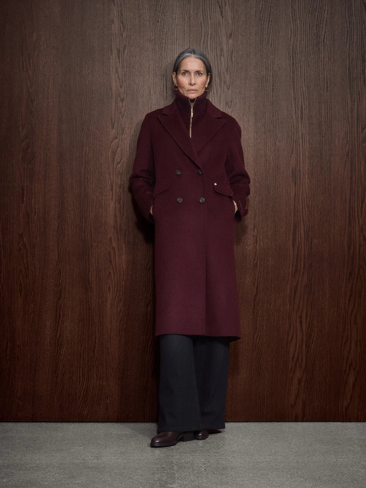 Alva Loisa Mock Neck Coat
