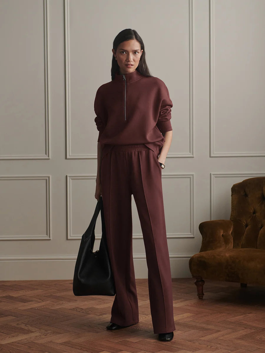 The Wide Leg Pant 28 Deep Mahogany