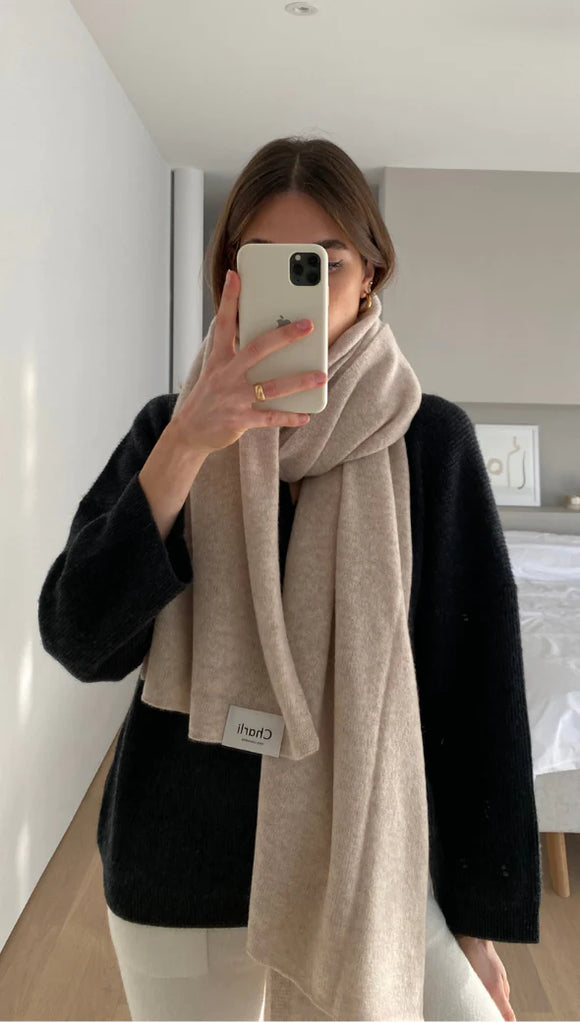 Charli Cashmere Scarf Oatmeal