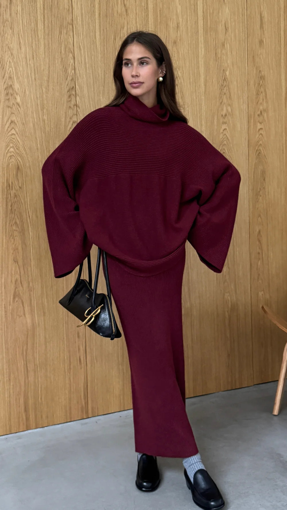 Charli Amelie Sweater Dark Cherry