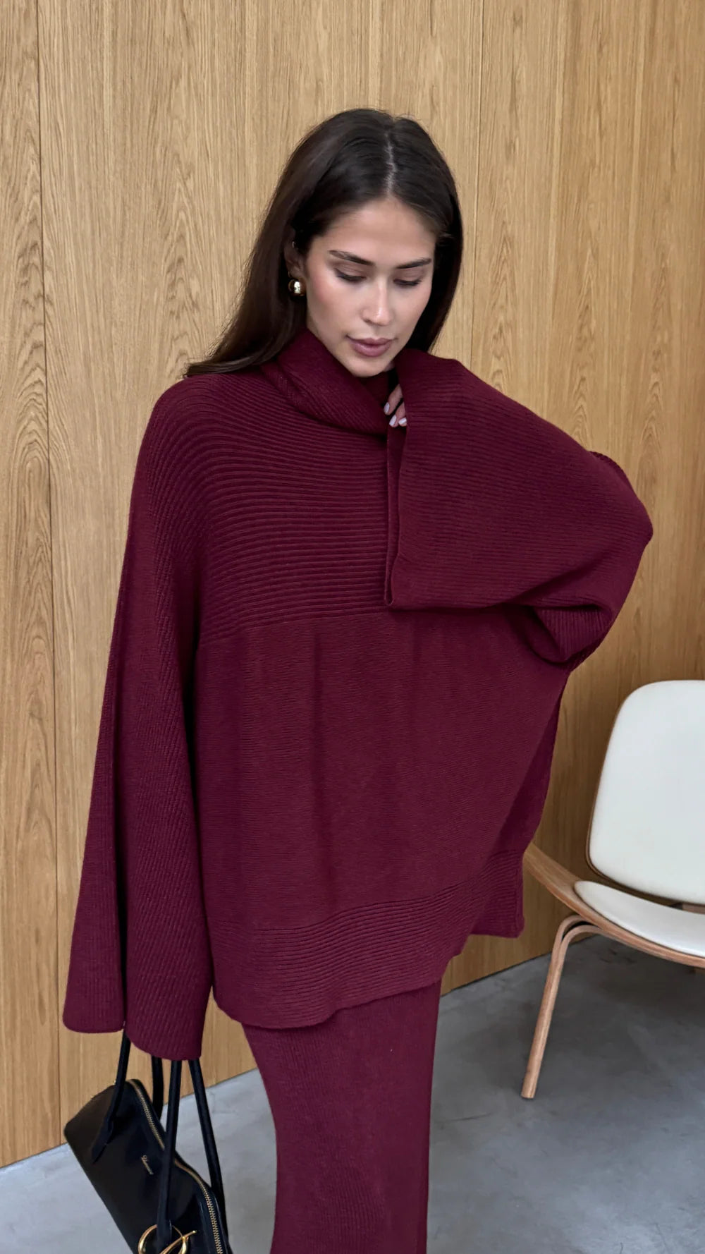 Charli Amelie Sweater Dark Cherry