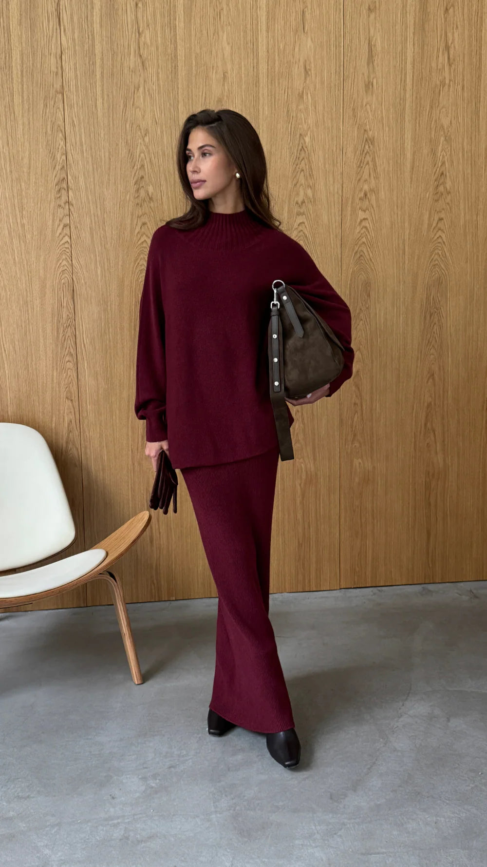 Charli Amelie Sweater Dark Cherry