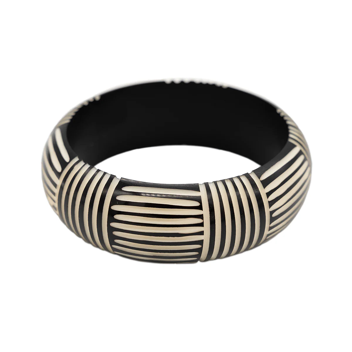 Narratives Black & Ivory Stripe Bangle