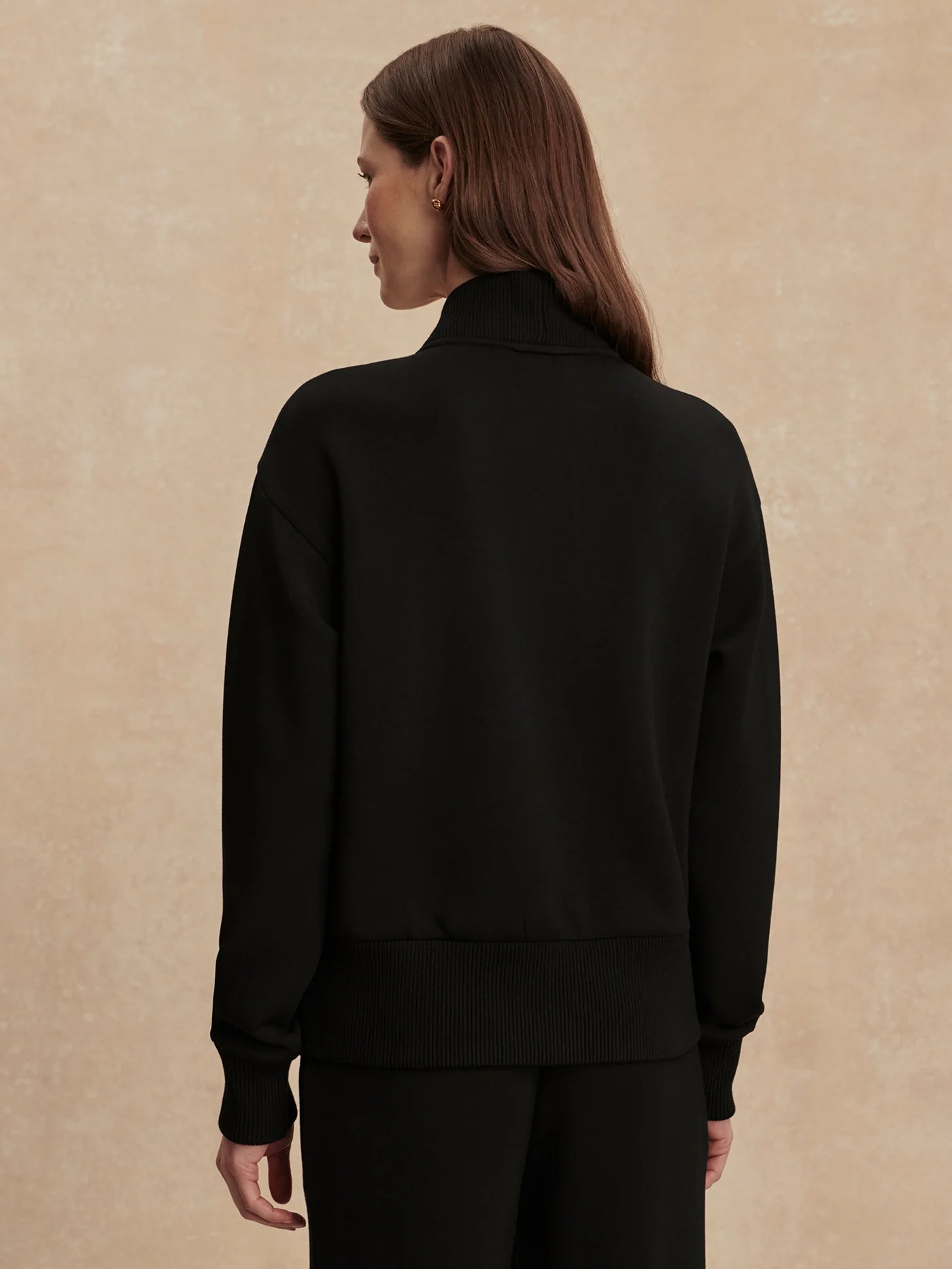 Varley Sally Half Zip Black Sweat