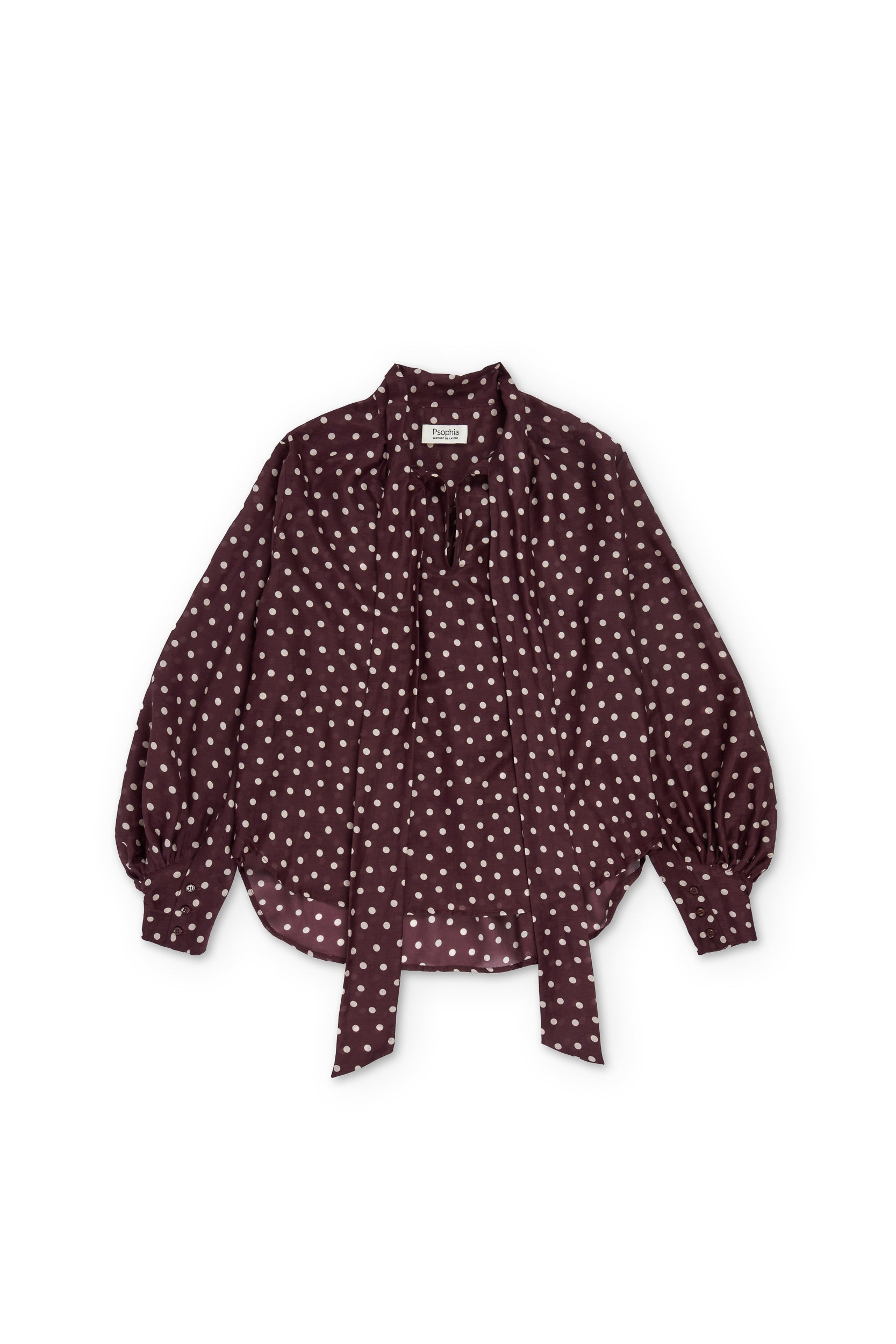 Psophia Chocolate Polka Dot Blouse 