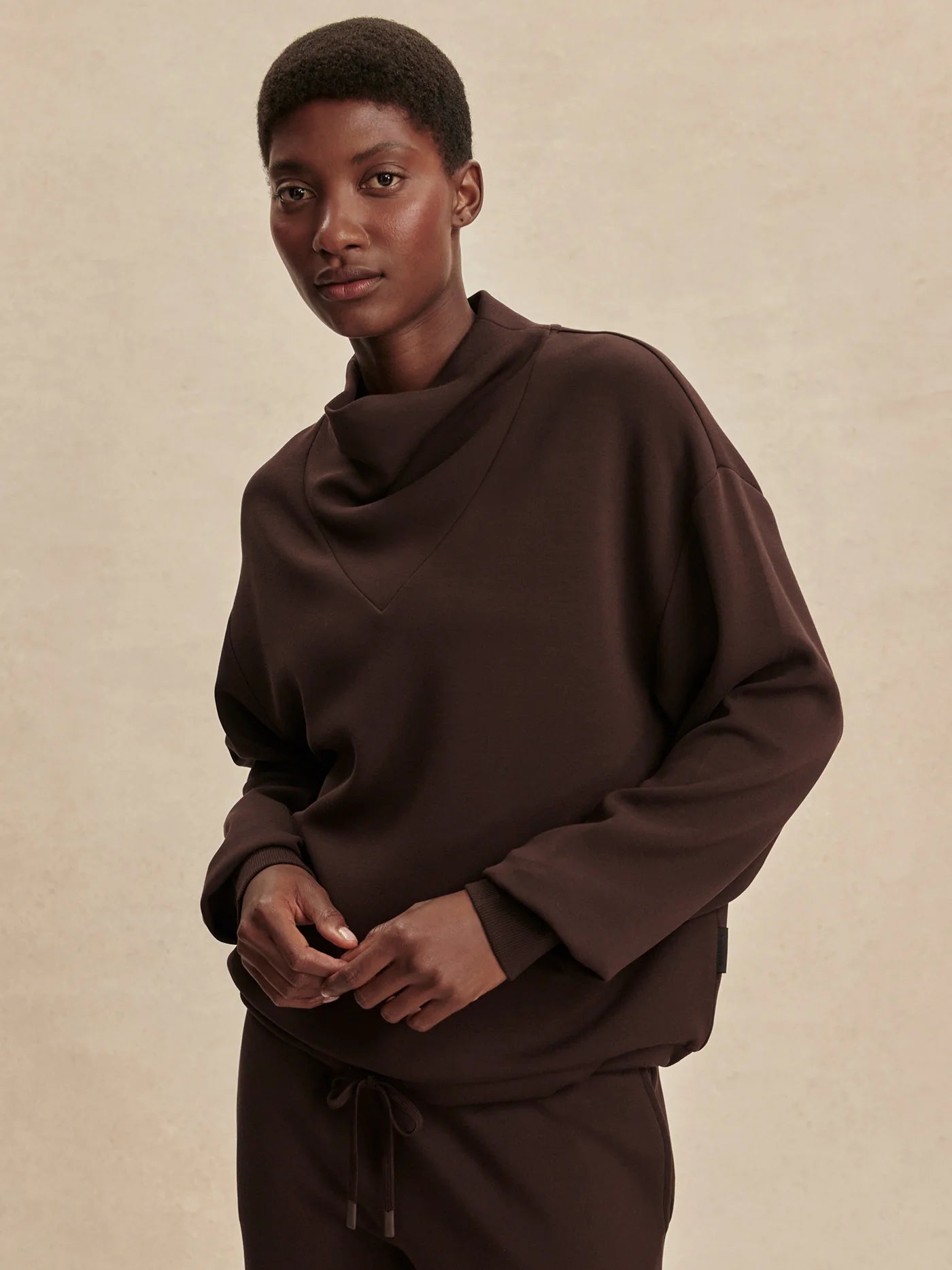 Varley Betsy Sweat Coffee Bean