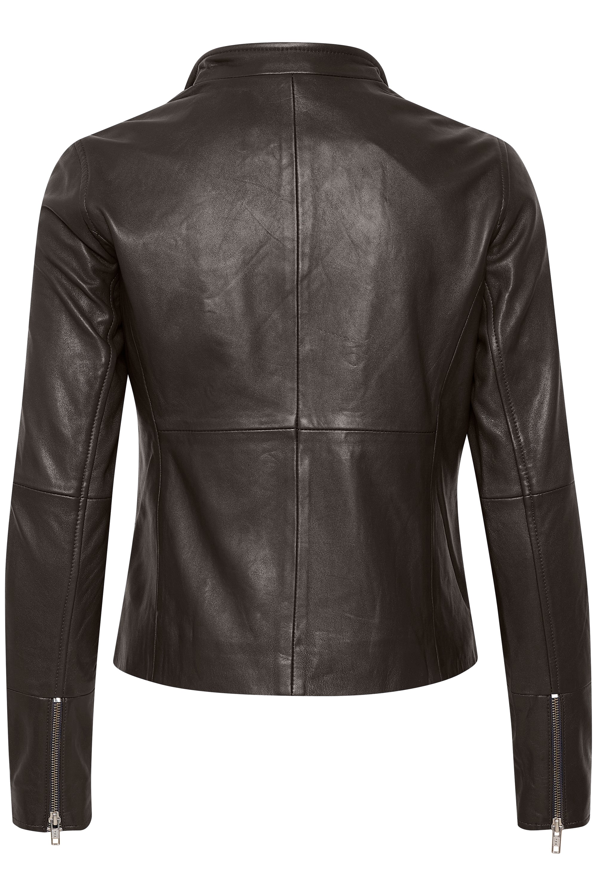 Frances Leather Jacket Mole Brown