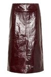 Part Two Sinja Leather Skirt Tawny Port