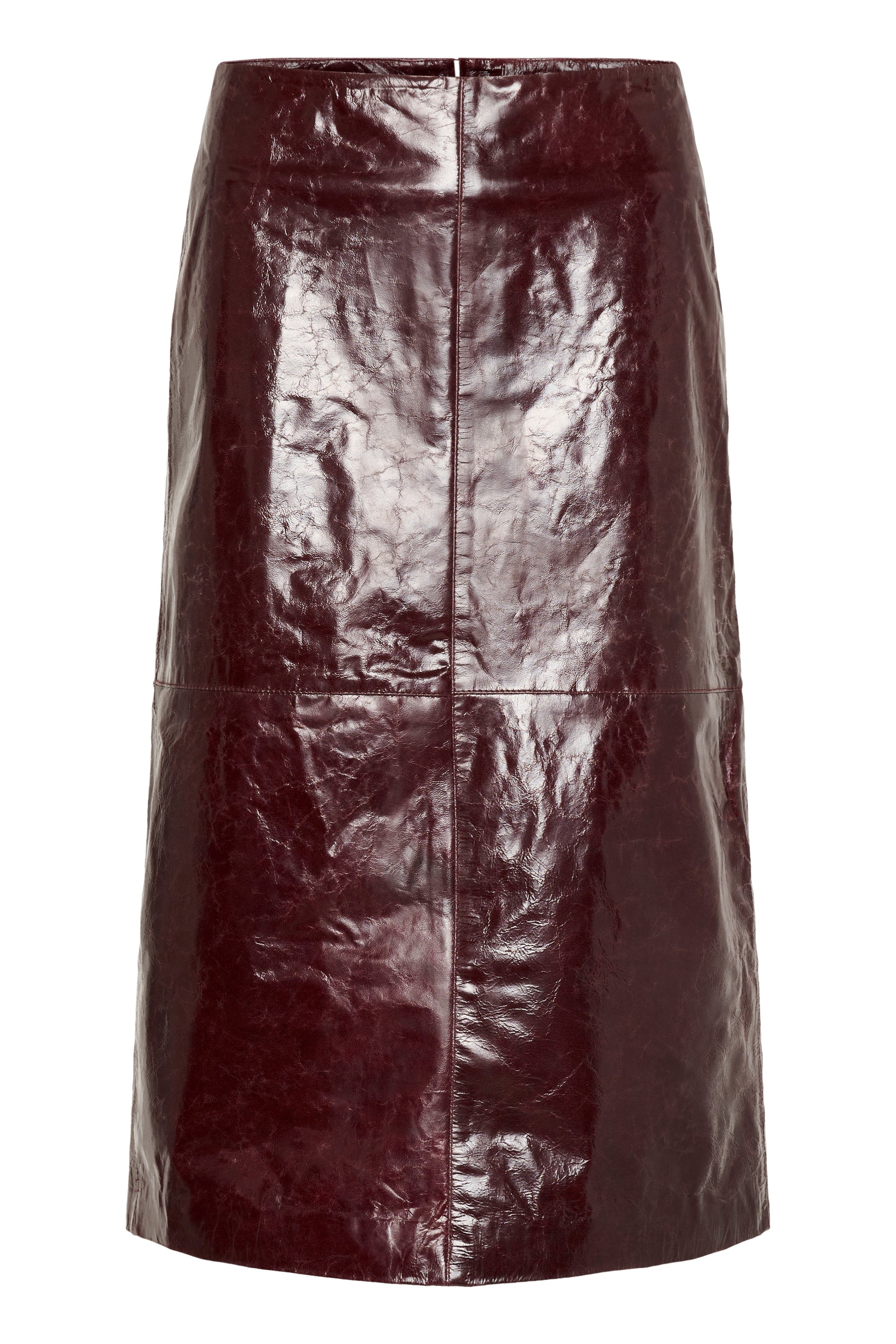 Part Two Sinja Leather Skirt Tawny Port