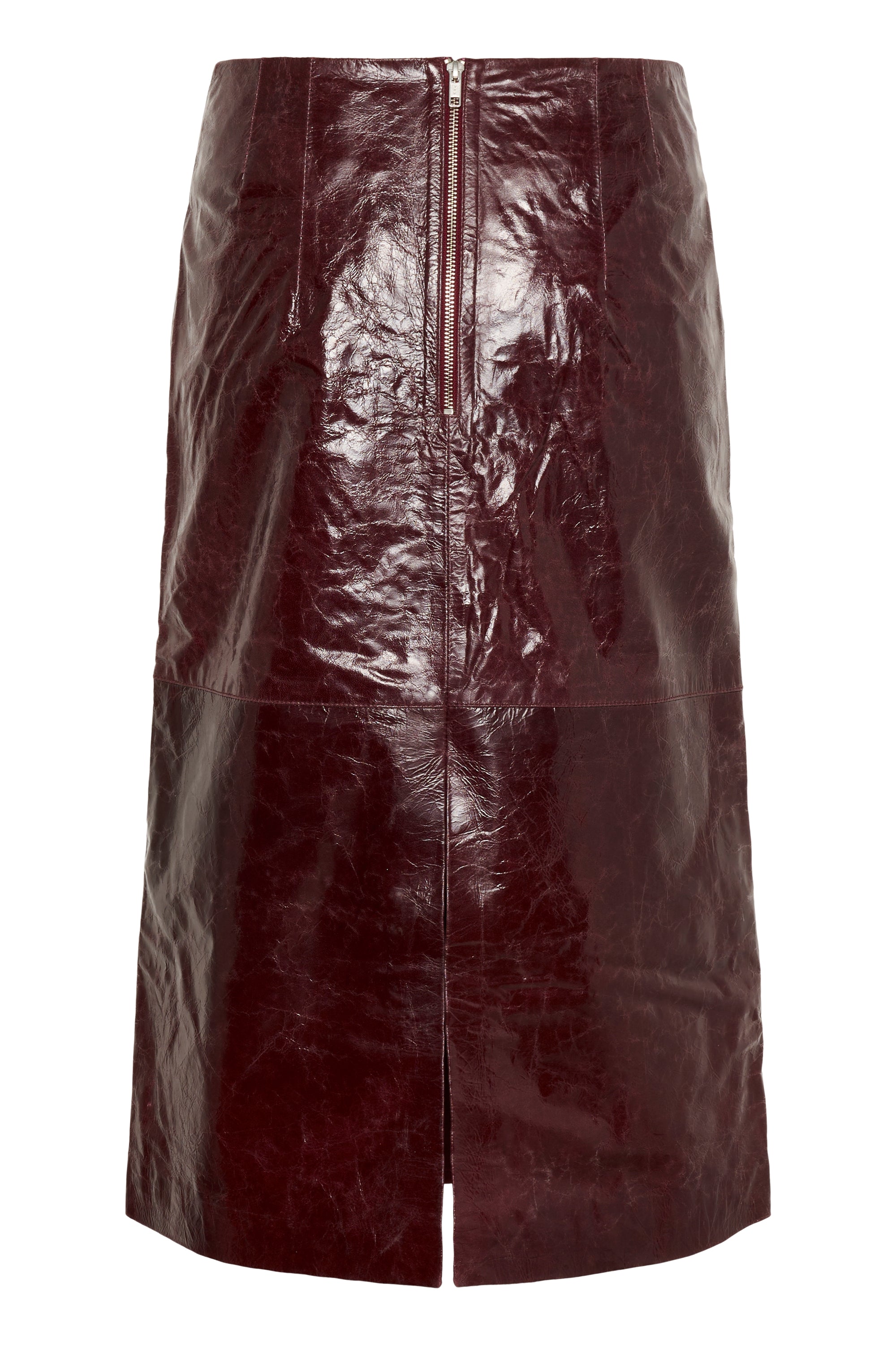 Part Two Sinja Leather Skirt Tawny Port