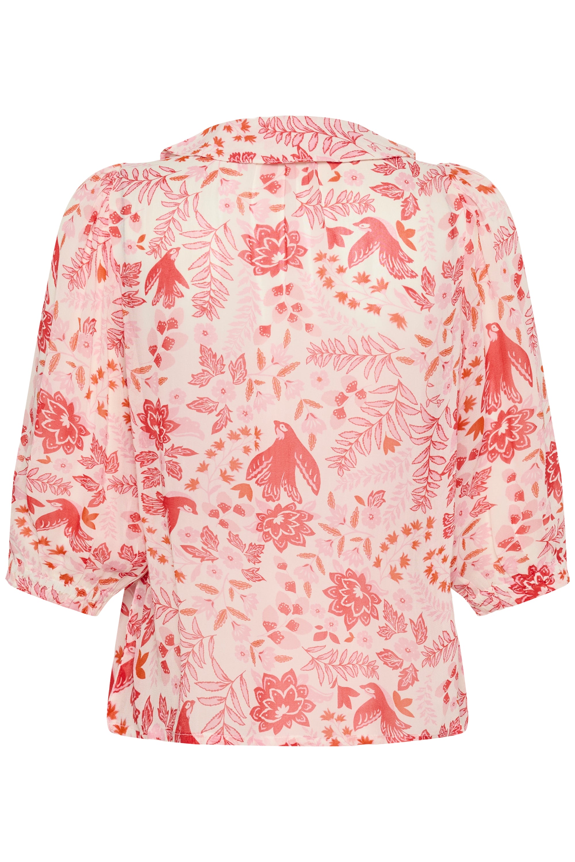 Alvia Blouse Poppy Red Bird Print