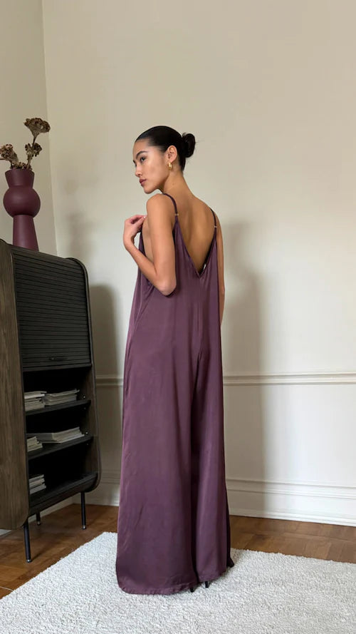 Charli Natalie Satin Jumpsuit