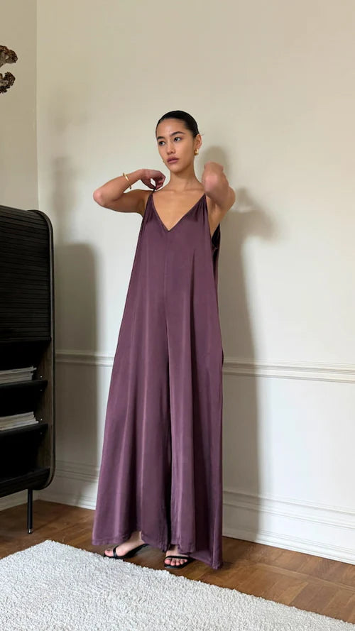 Charli Natalie Satin Jumpsuit