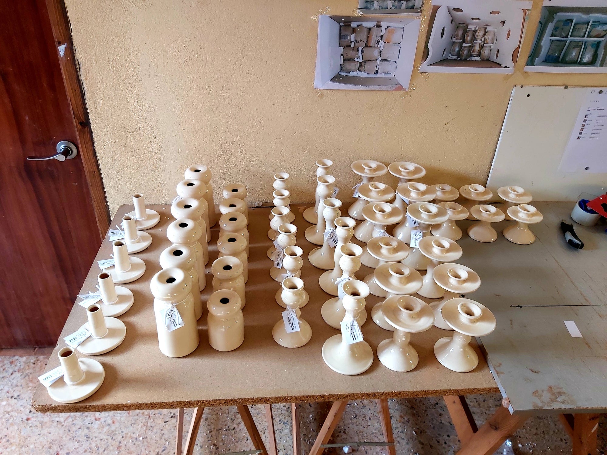 Large Candle Holder White