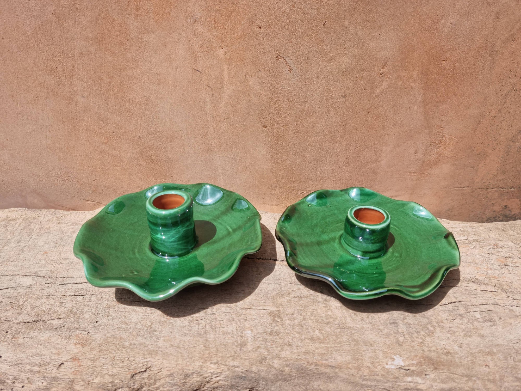 Traditional Candle Holder Green Little