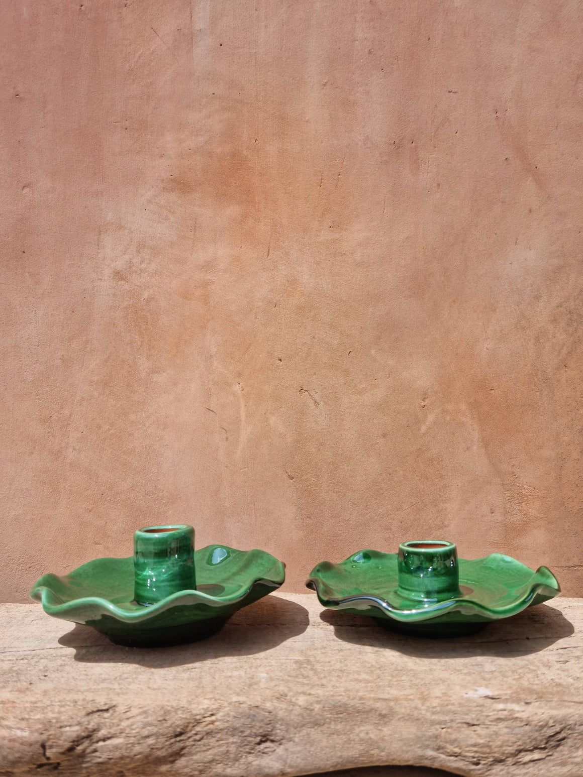Traditional Candle Holder Green Little