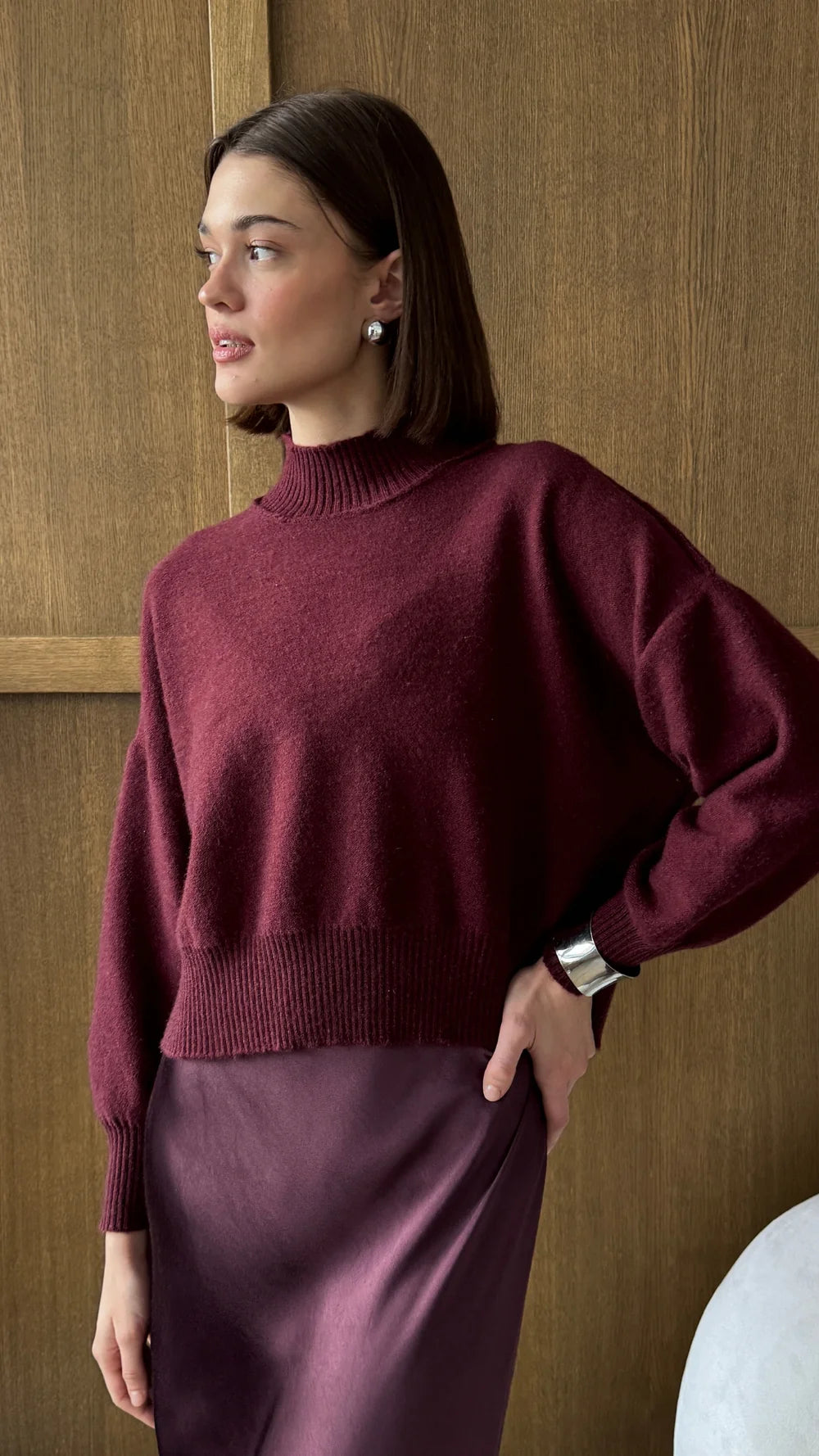Charli Lottie Sweater Burgundy