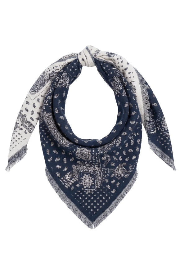 Large Navy Triangle Scarf