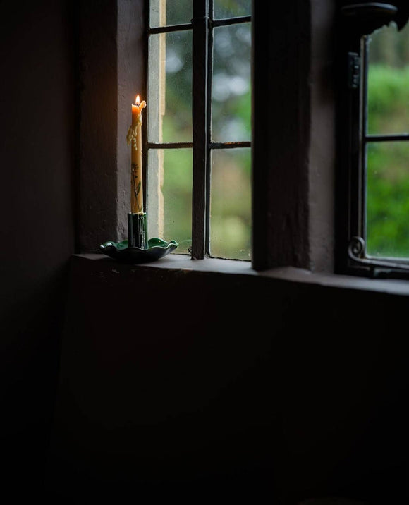Traditional Candle Holder Green Little
