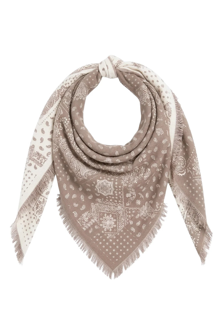 Large Taupe Triangle Scarf