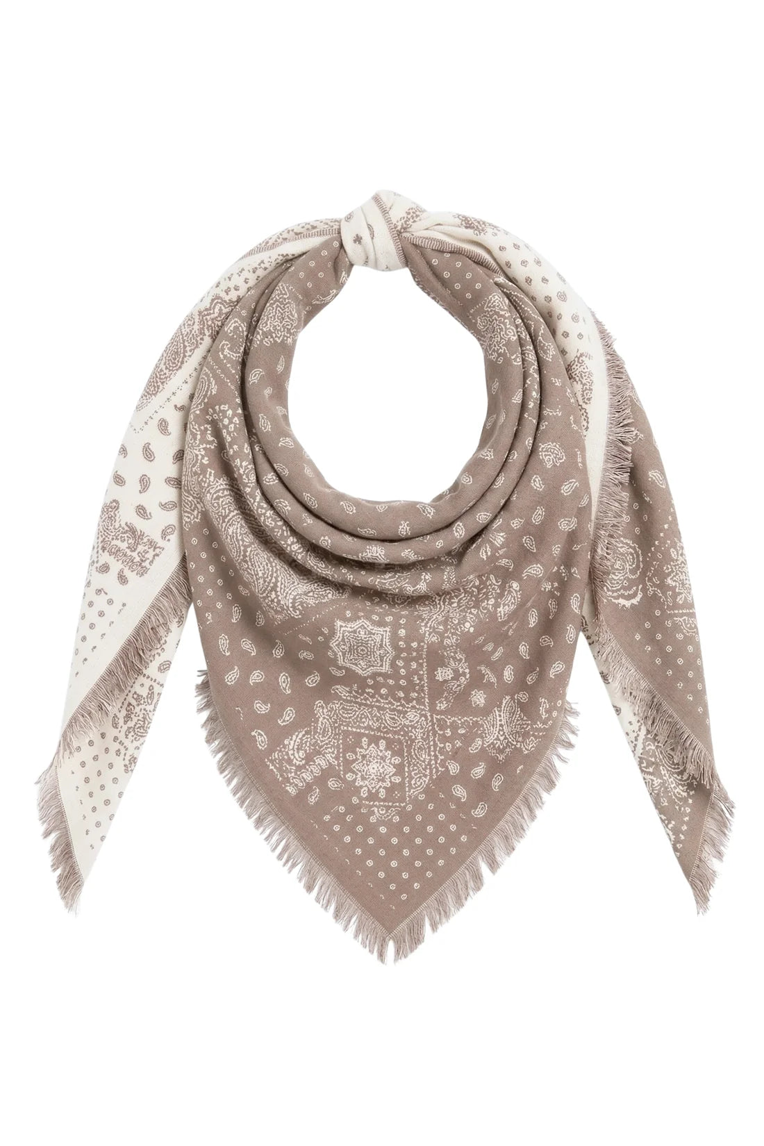 Large Taupe Triangle Scarf