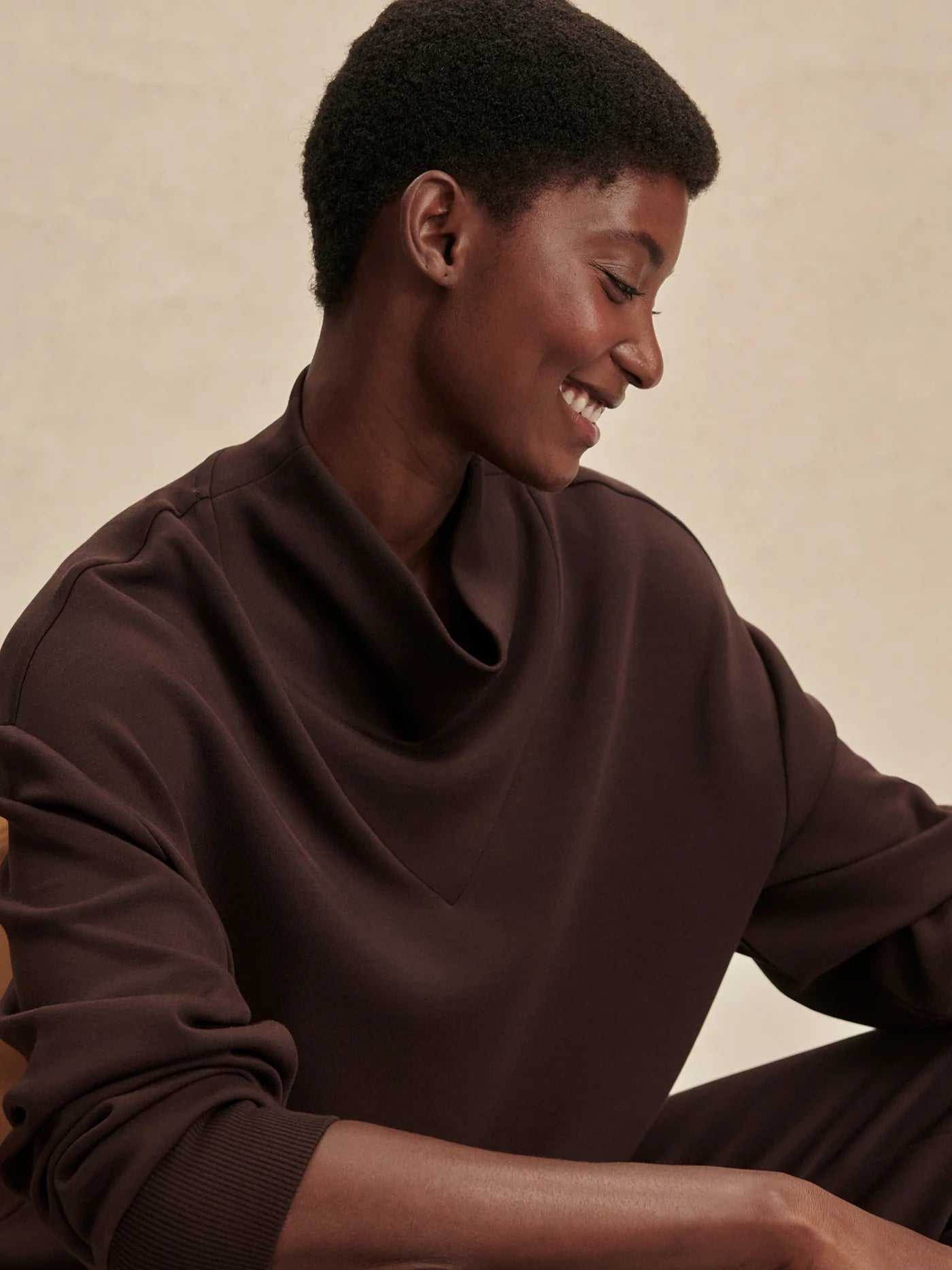 Varley Betsy Sweat Coffee Bean