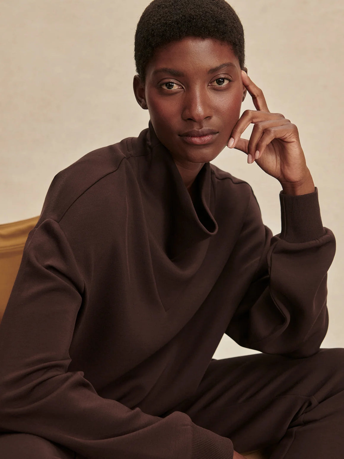 Varley Betsy Sweat Coffee Bean