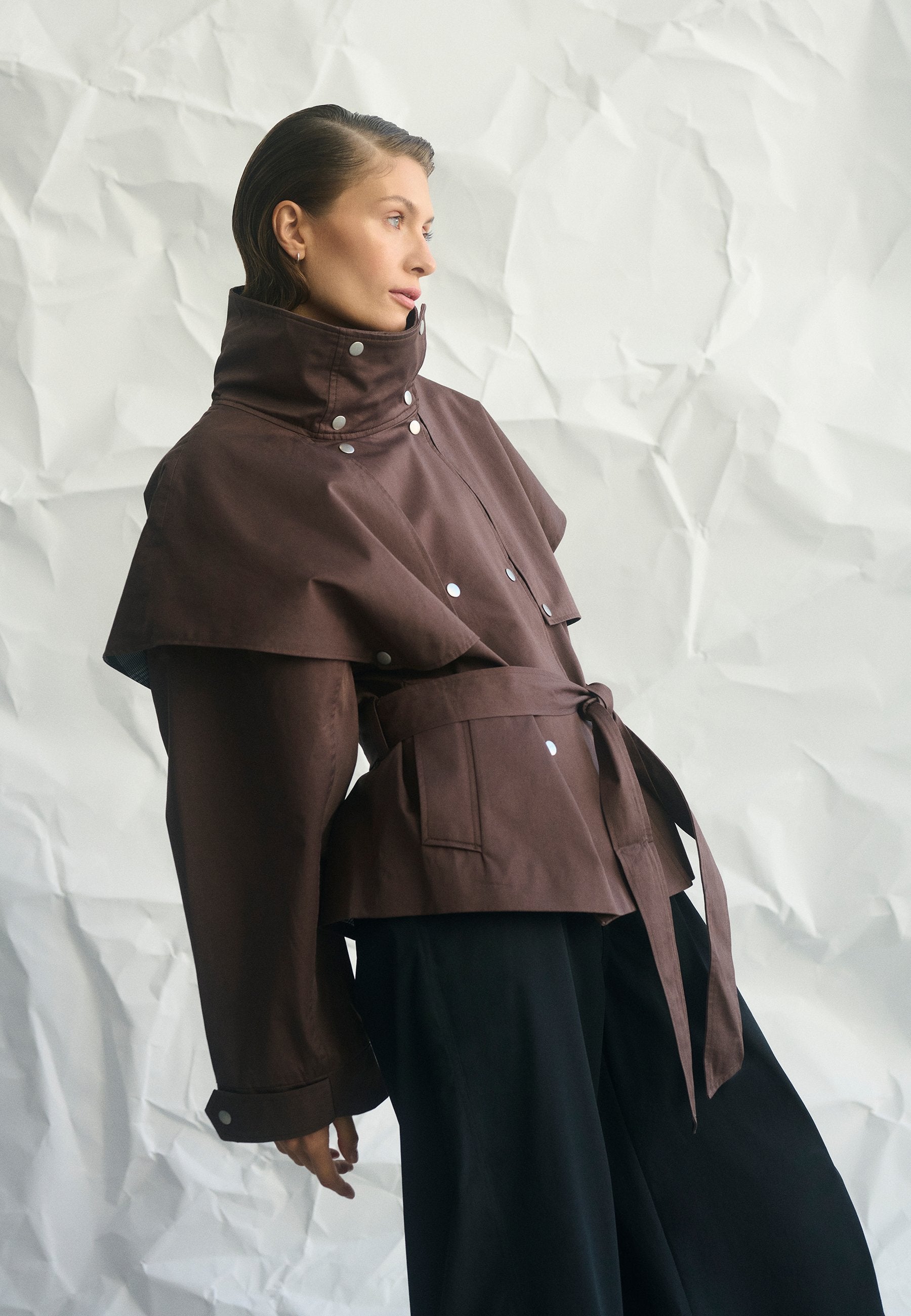 K by S Dana Trench Chocolate