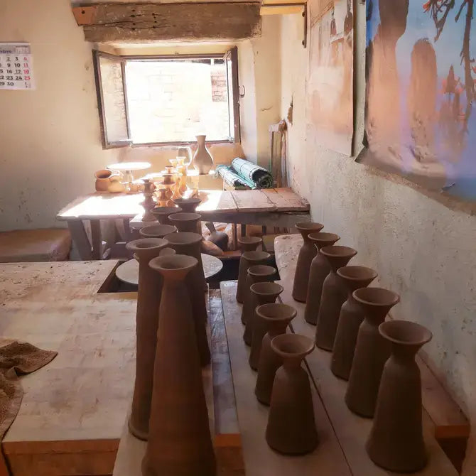 Traditional Candle Holder Terracotta