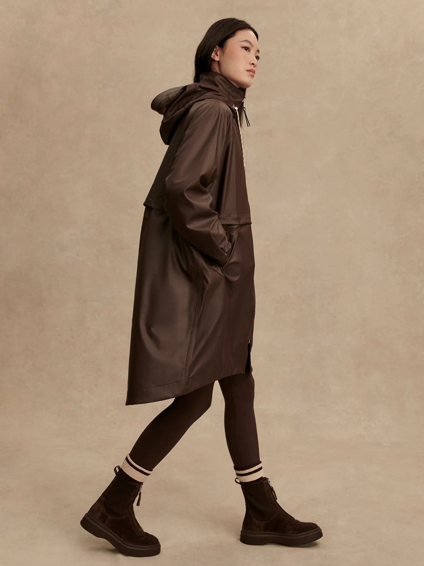 Kirsten Raincoat Dark Truffle