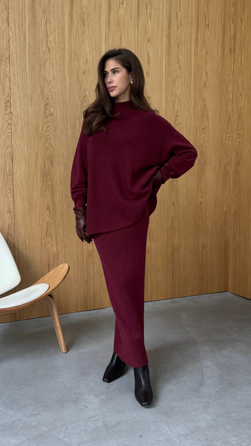 Charli Amelie Sweater Dark Cherry