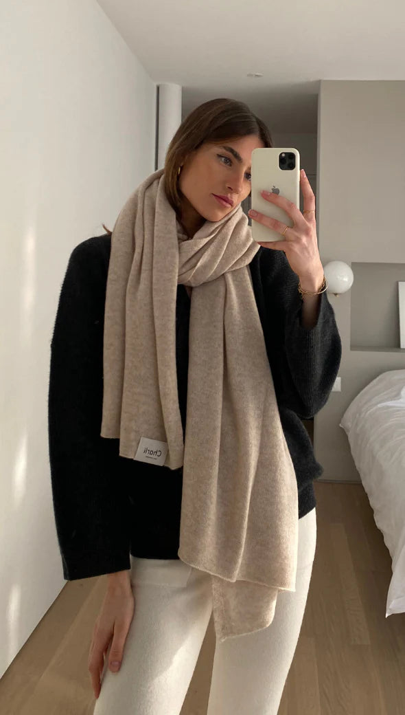 Charli Cashmere Scarf Oatmeal