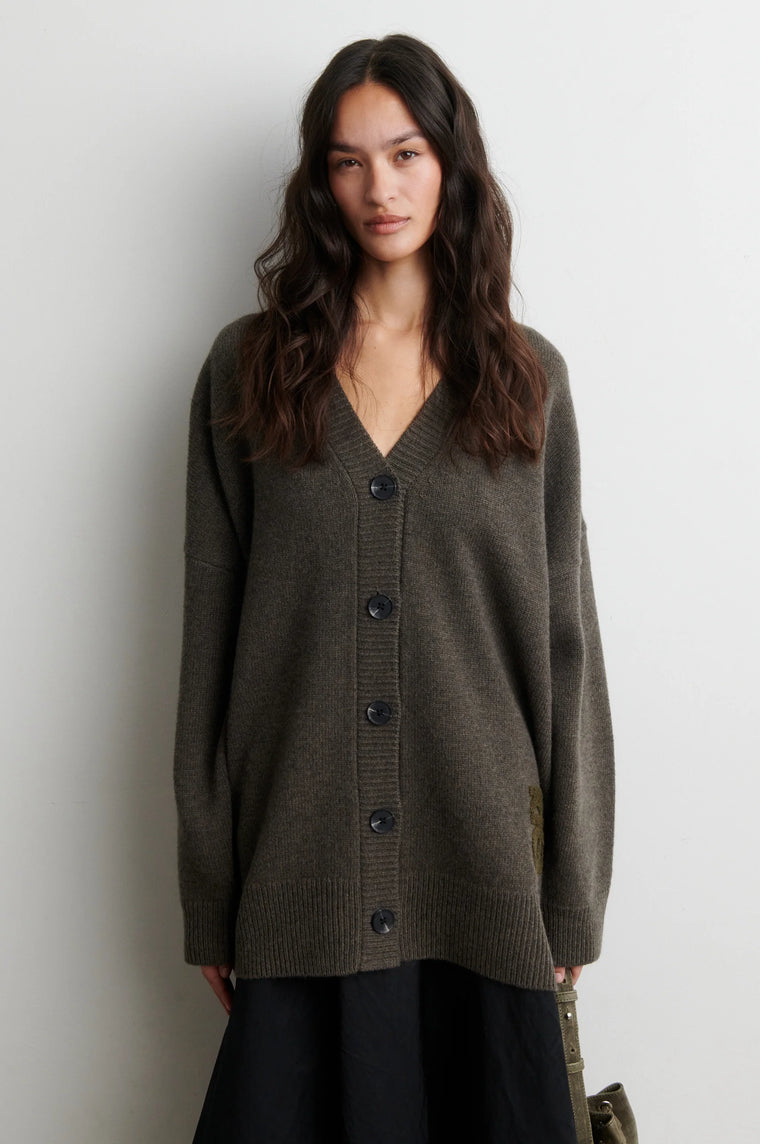 Alpha Knit Monogram Cardigan 