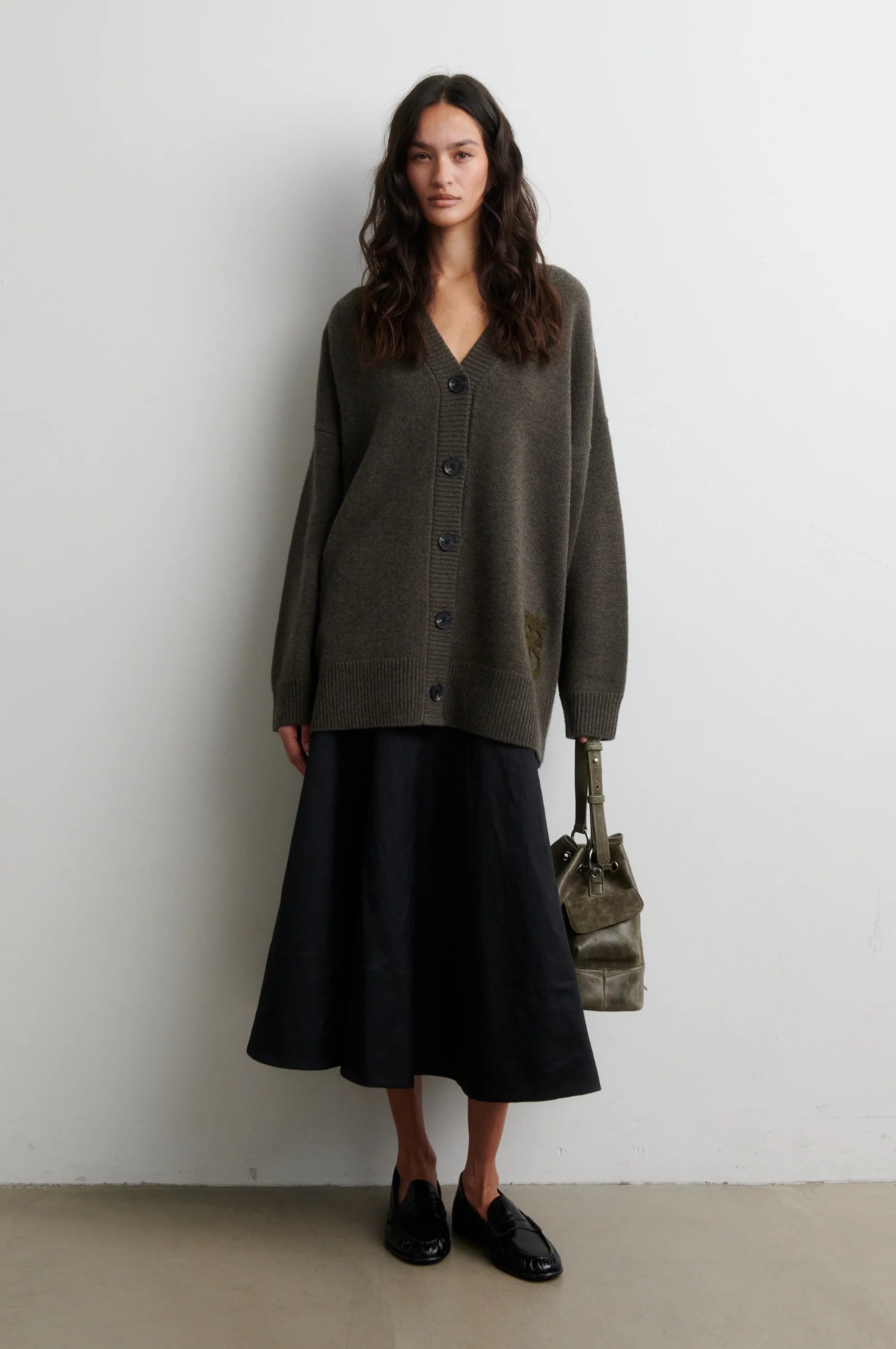 Alpha Knit Monogram Cardigan