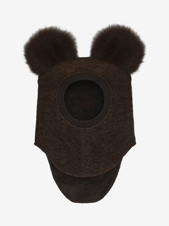 Balaclava Woo With l Alpaca Pompoms