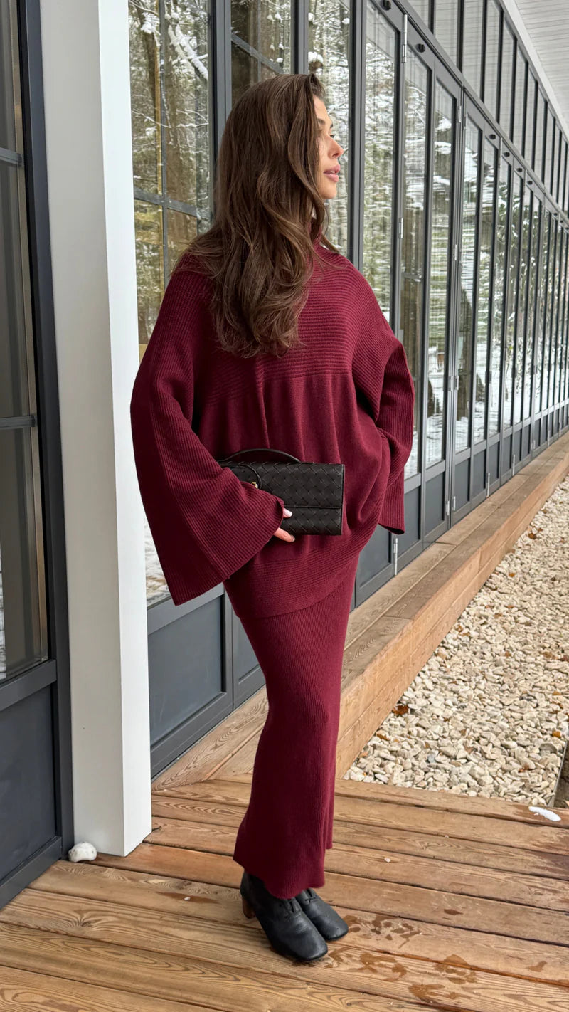 Charli Amelie Sweater Dark Cherry