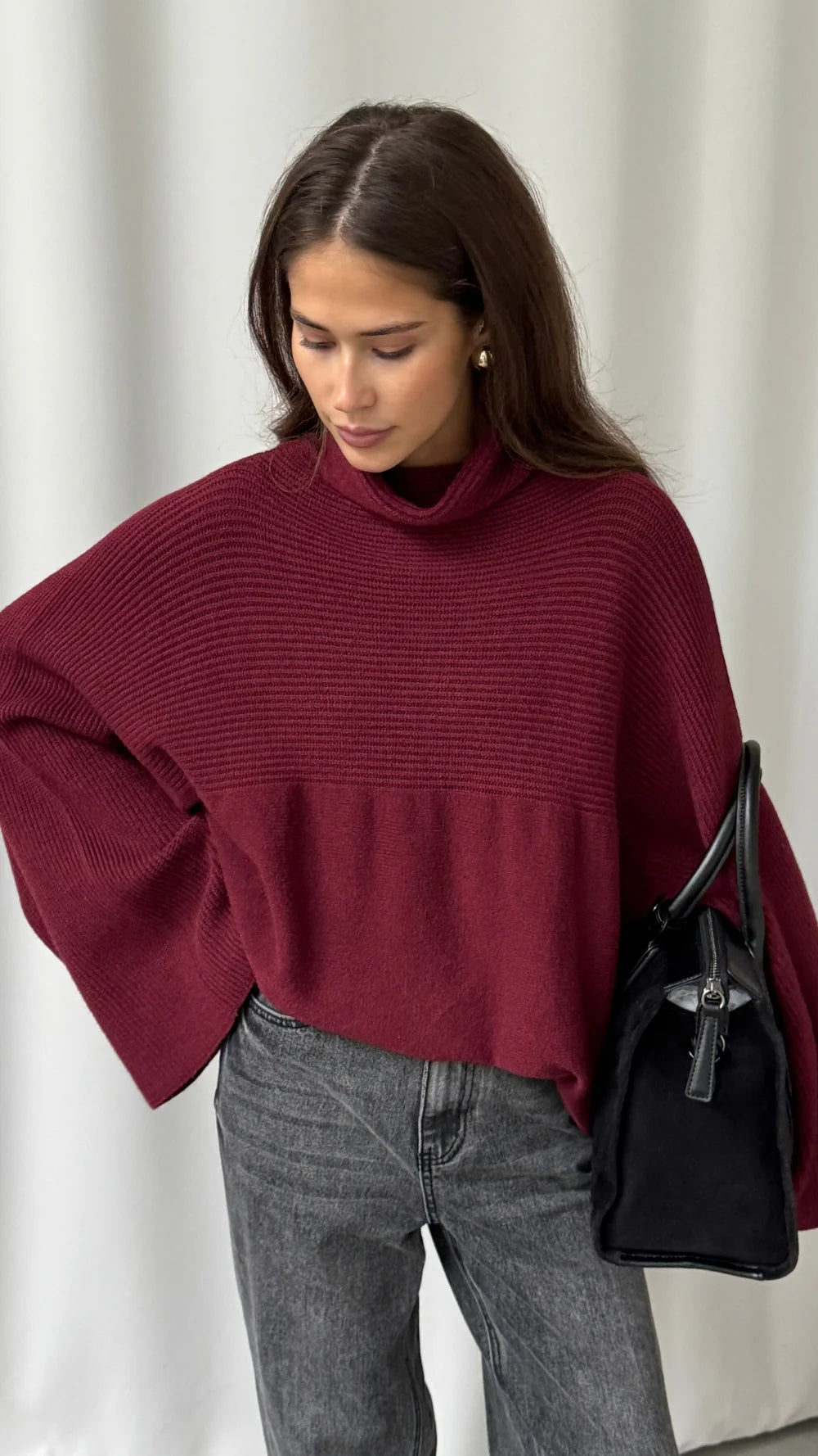 Charli Amelie Sweater Dark Cherry
