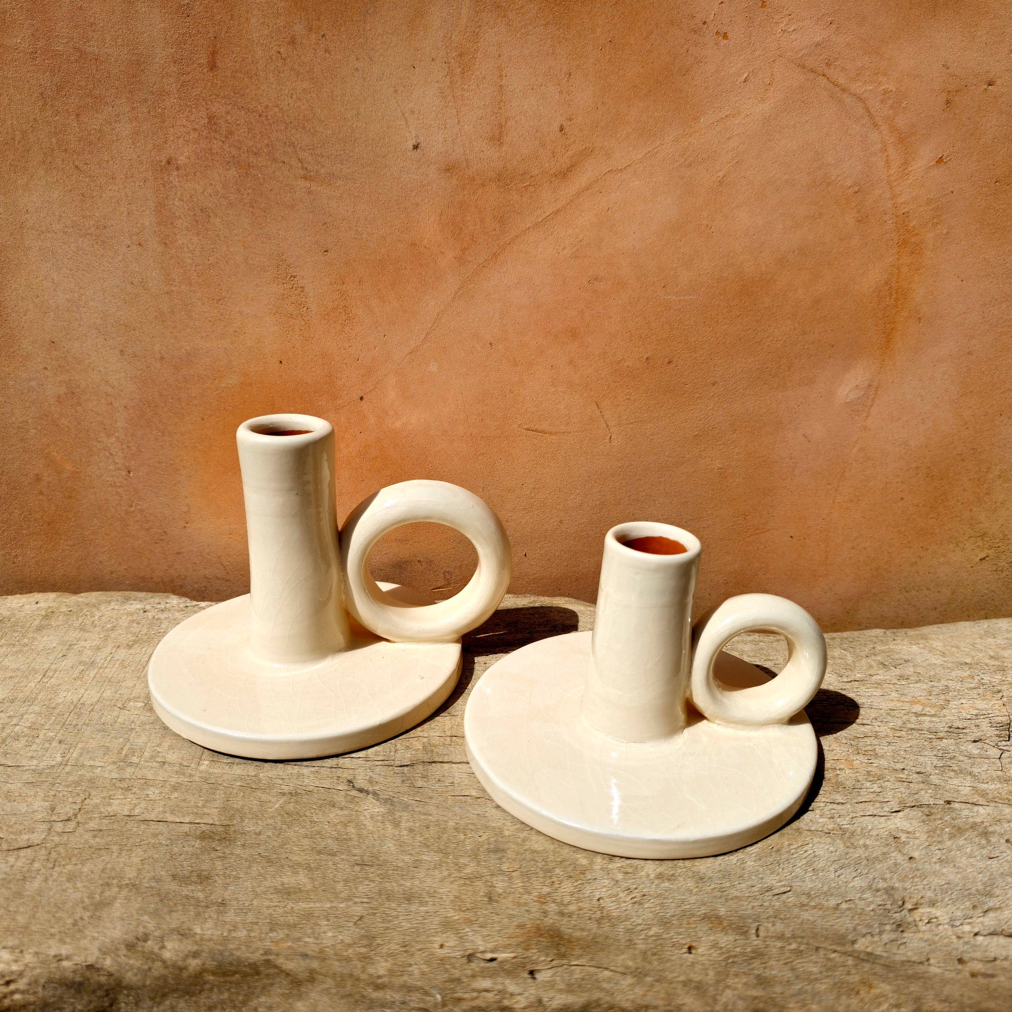 Handmade Candle Holder: Green / Medium