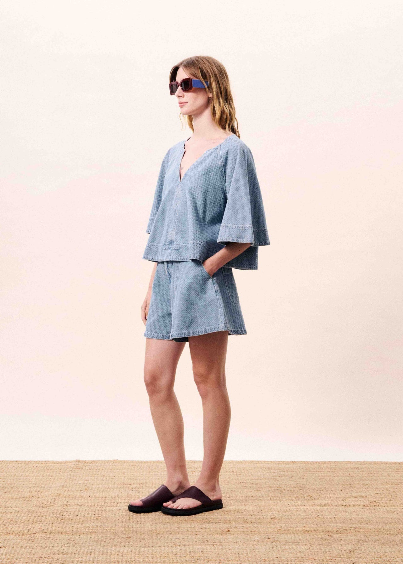 Citrine Denim Blouse