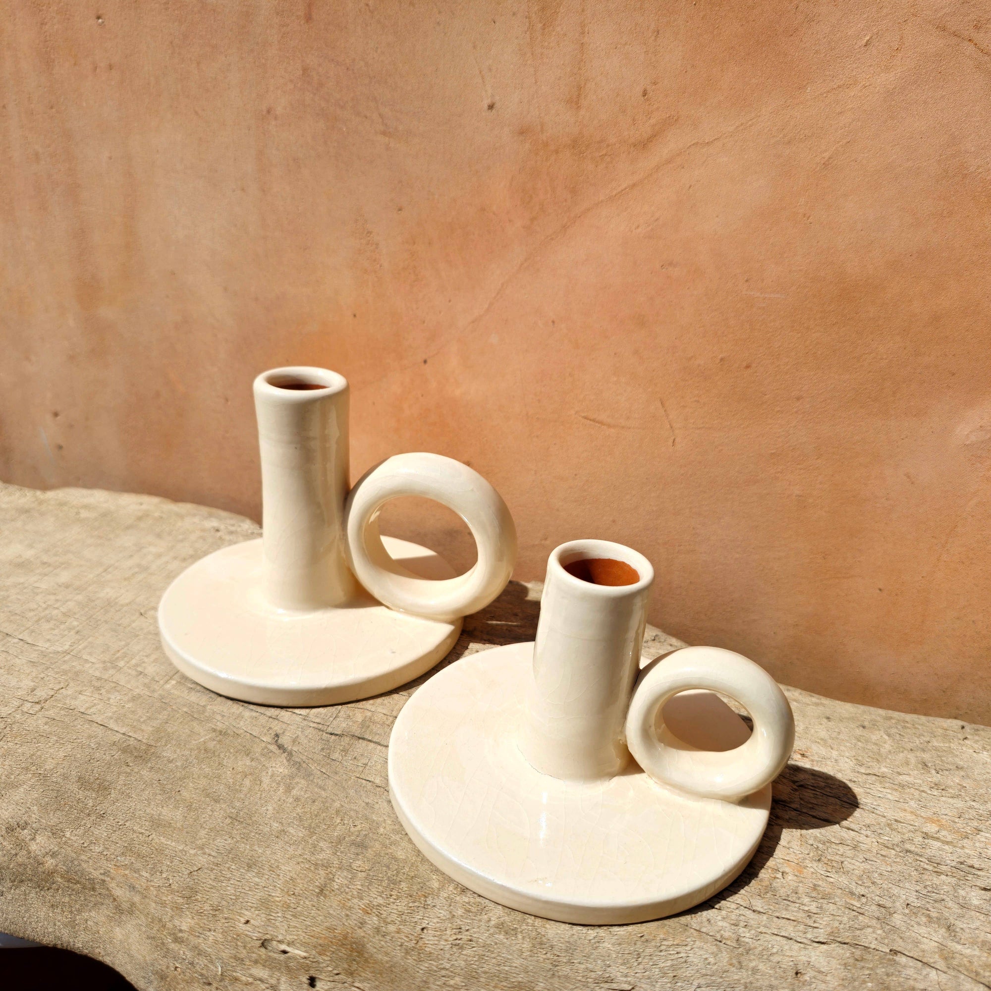 Handmade Candle Holder: Green / Medium
