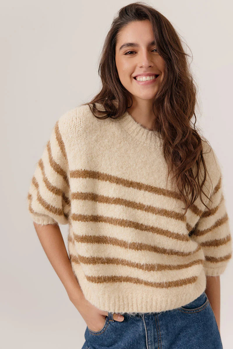 Artlove Dado Sweater Beige stripe